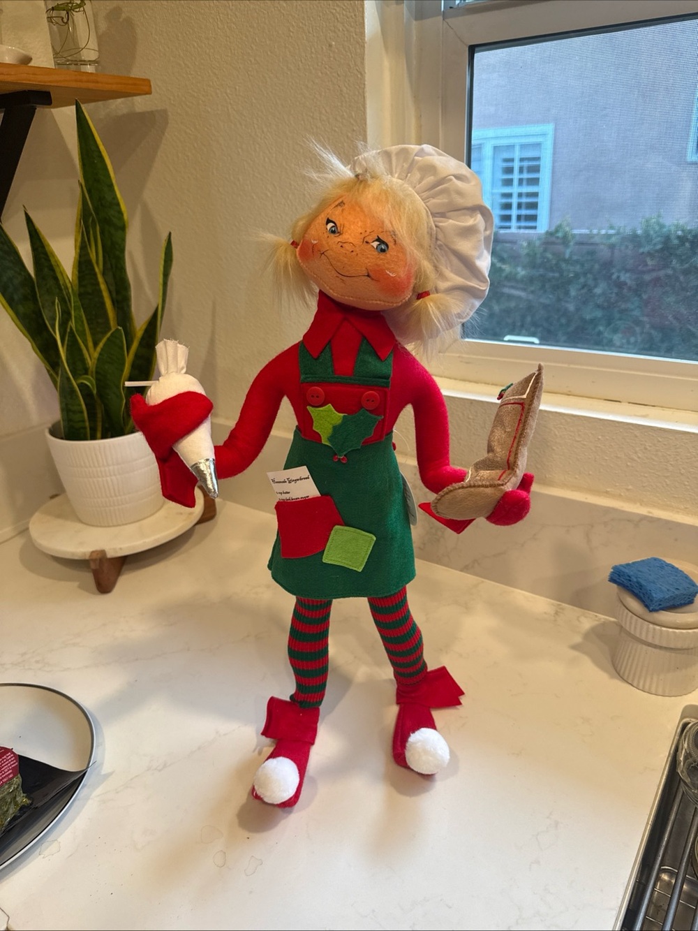 Annalee 22” Sprinkles Red and Green Holiday Chef Elf Doll RARE